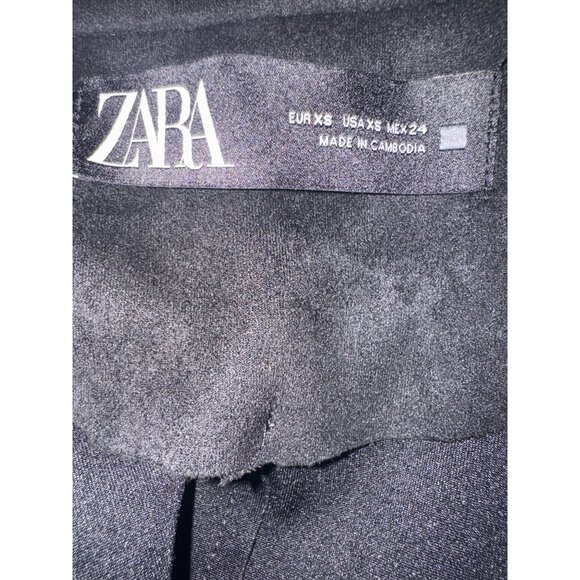 ZARA XS Faux Suede Fringed Trim Boho Jacket in Black Women’s Festival - Picture 2 of 16